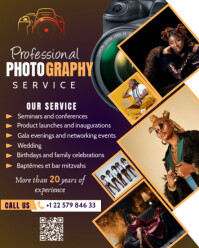 professional photography flyer template Instagram Portrait