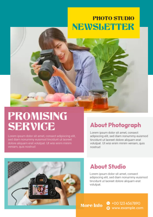 Professional Photography Newsletter Template A4