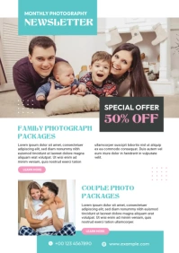 Professional Photography Newsletter Template A4