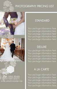 Professional Photography Rack Cards Wide Setengah Halaman template