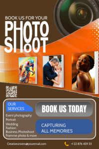 professional photography studio flyer template Poster