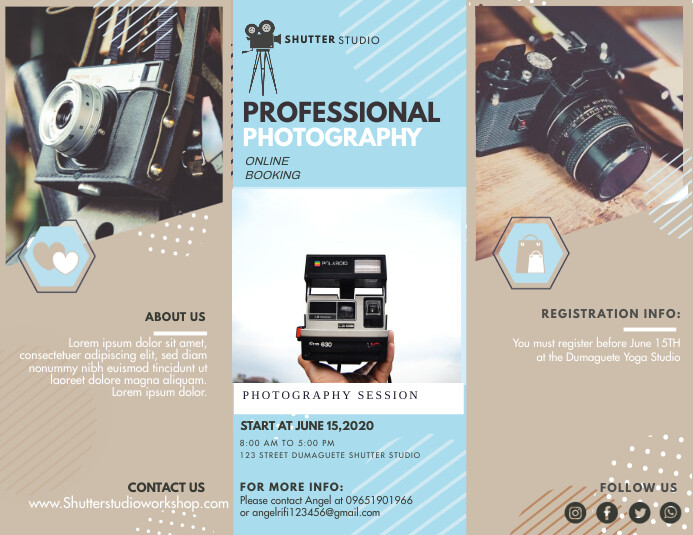 Brosur Studio Fotografi Profesional Templat | PosterMyWall