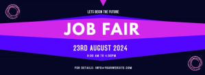 紫色 Professional Pink And Purple Job Fair Faceboo Facebook-coverfoto Template
