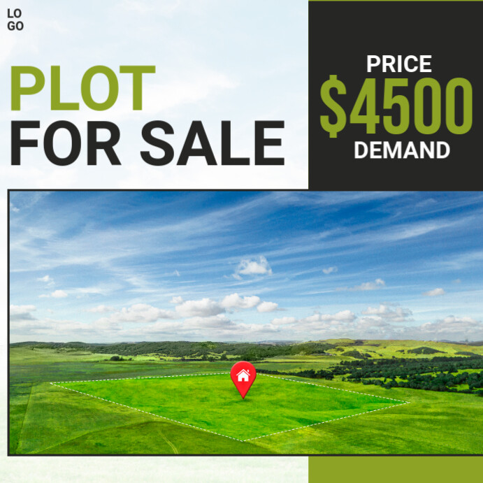 Professional Plot For Sale Instagram Post template