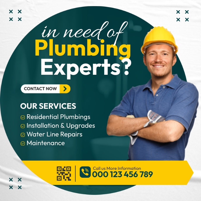 Professional Plumbing Ads Instagram Post template