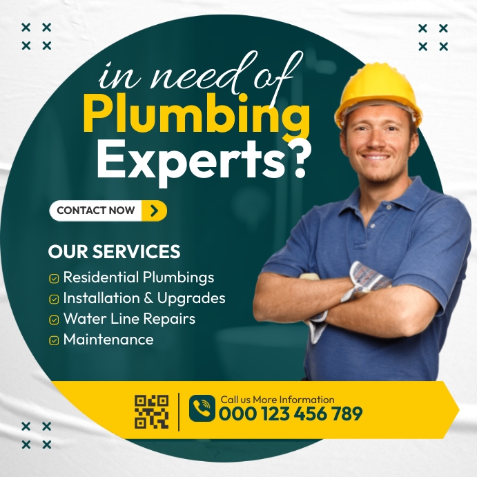 Professional Plumbing Ads template