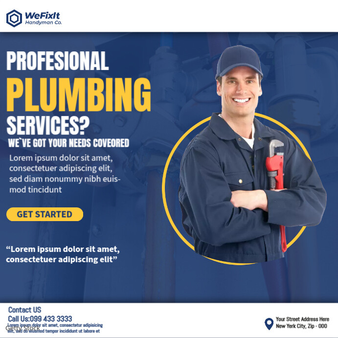 Professional Plumbing Template | PosterMyWall