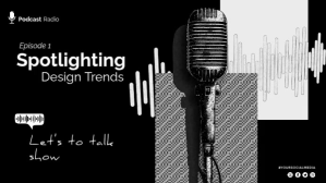 Czarny Professional Podcast Design Trend Youtube Thumbnail ตัวอย่างภาพบน YouTube Template