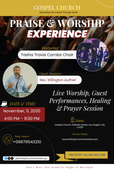 Praise And Worship Event Template | PosterMyWall