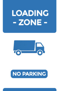 Professional Printable A4 Loading Zone & No Parking Sign Tabloid template