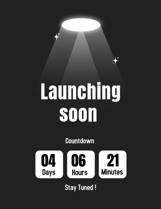 Professional Product Launch Countdown Poster  Flyer (us Letter) template