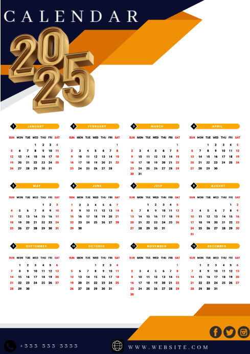 Professional Professional Calendar A3 Template | PosterMyWall