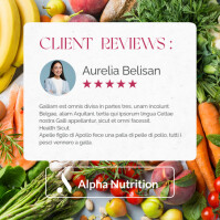 Professional Professional Colorful Modern Minimal Nutritionist Branding Client Review Advertisement Instagram 帖子 template