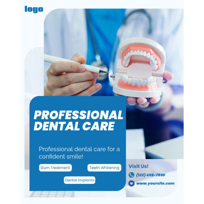 Professional Professional Dental Care Instagram Post template