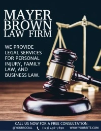 Professional Professional Law Firm Flyer, Law template