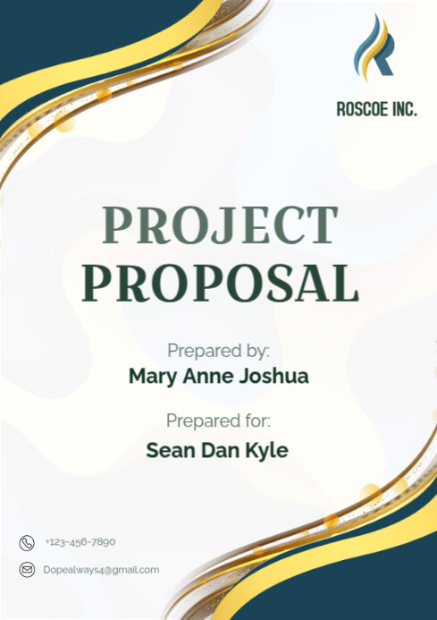 Project A4 Example Plantilla de Professional Project Proposal A4 | PosterMyWall