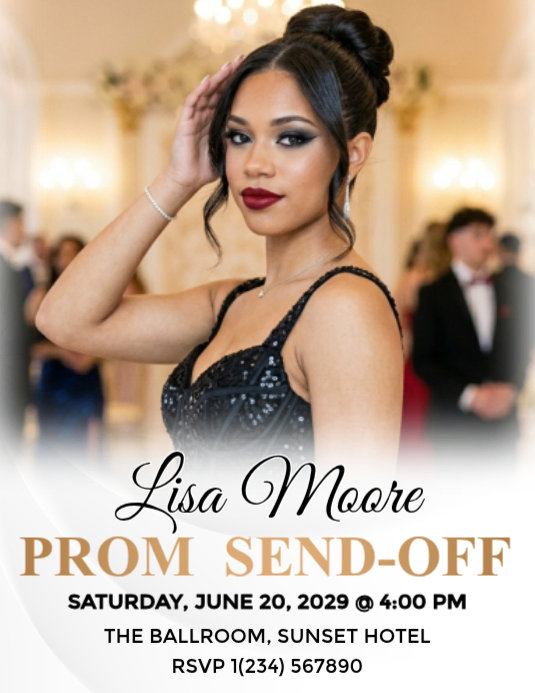 Brown Prom Send-off Flyers Template | PosterMyWall