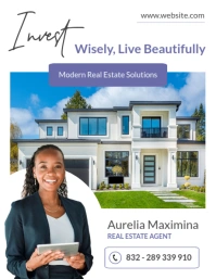 Professional Purple And White Real Estate Flyer Advertisement 2024 2025 2026 2027 2028 2029 2030  Fl Løbeseddel (US Letter) template