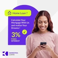 Professional Purple Yellow Grey Corporate Hom Instagram-Beitrag template