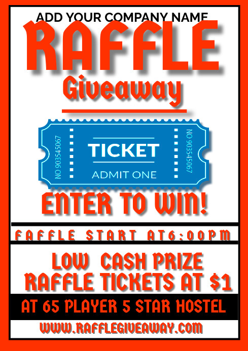 Professional Raffle Giveaway A3 Template | PosterMyWall