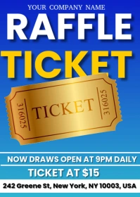Professional Raffle Ticket A6 template