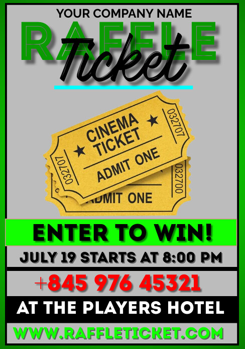 Professional Raffle Tickets A5 Template | PosterMyWall