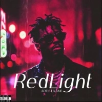 Professional Rap Hip Hop Raining. Man In Rain. R&b. Love Song Album Cover template