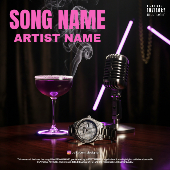 Professional Rapper Table Album Cover Template | PosterMyWall