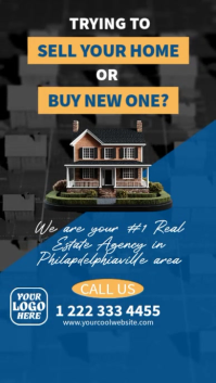 Blue Real Estate Digital Signage Video Template Digitalt display
