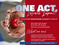 Professional Red Charity Drive Flyer Template