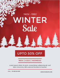 Winter Rent Promo Flyer Winter Sale Design Template | PosterMyWall
