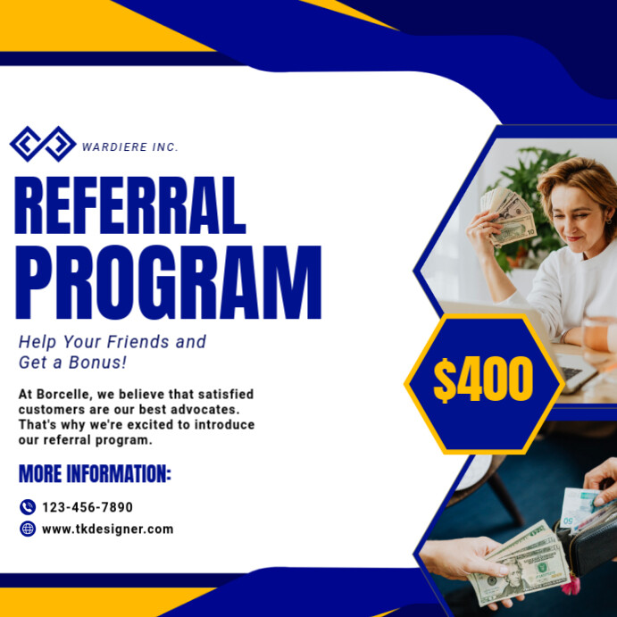 Professional Referral Program Instagram Post Template | PosterMyWall