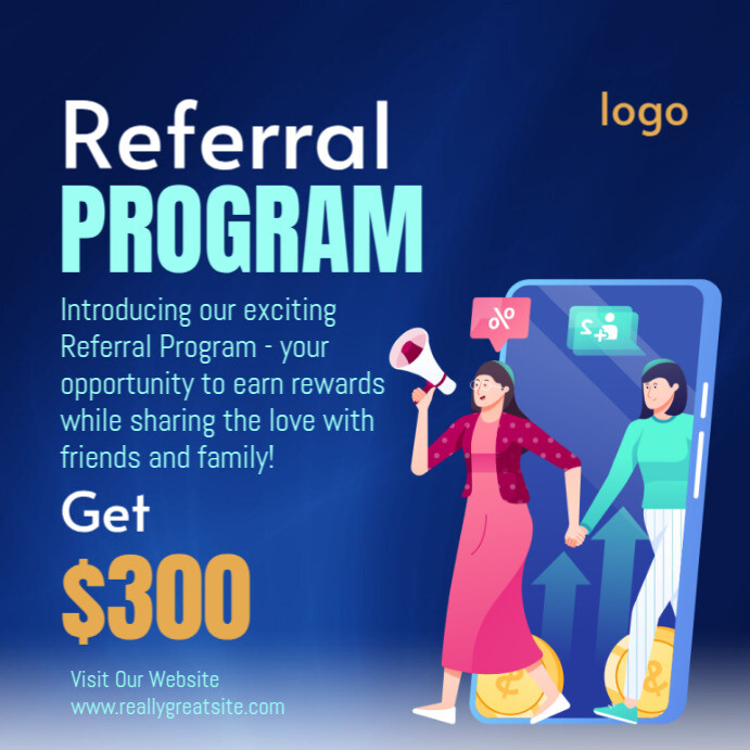 Professional Referral Program Instagram Post Template | PosterMyWall
