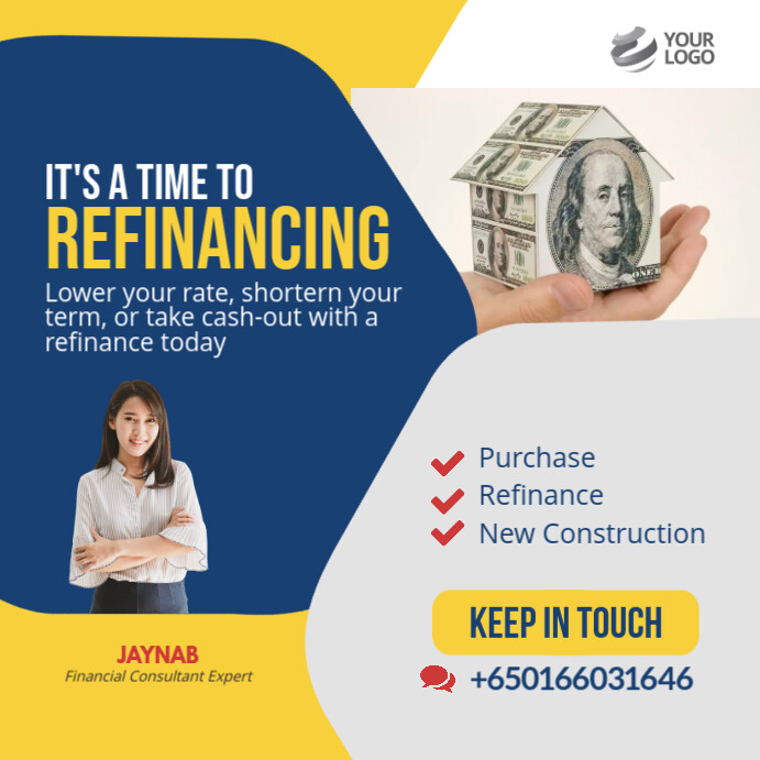 Professional Refinancing Flyer Template Instagram Instagram Post ...