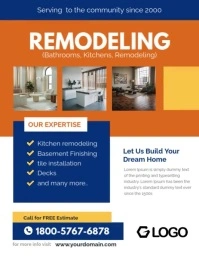 Professional Remodeling Bathroom Kitcher Flyer (us Letter) Pamflet (Letter AS) template