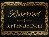 Professional Reserved For Event Signage Sign Banner Party Hall Number Poster Private Function Seatin template