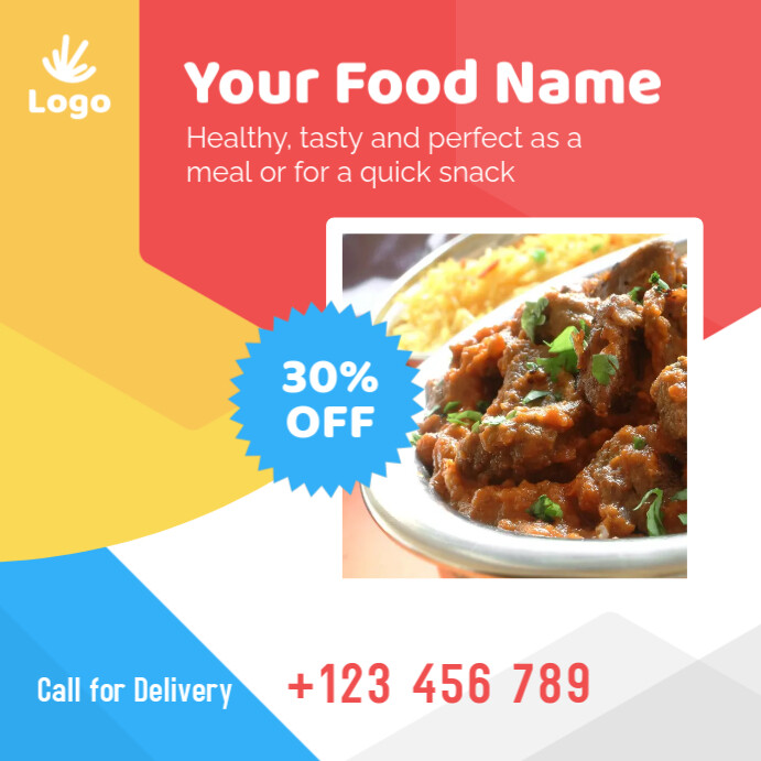 Professional Resturant Ad Template Instagram Post