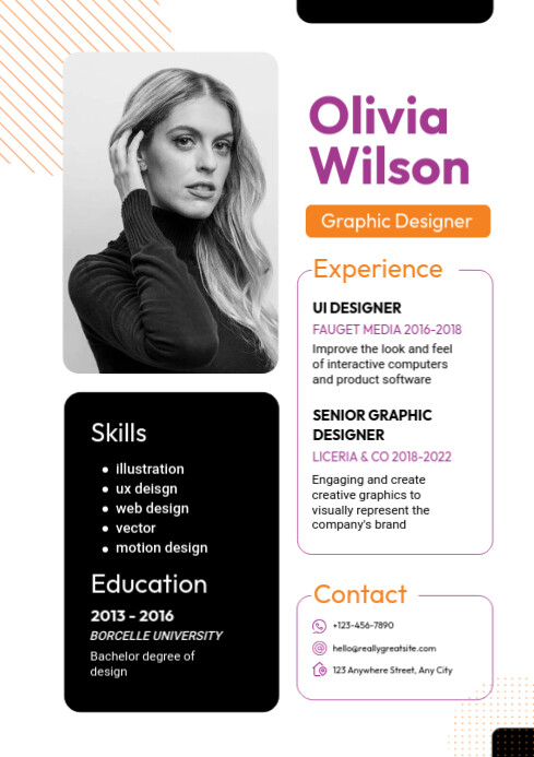 Copy of Professional Resume Template | PosterMyWall