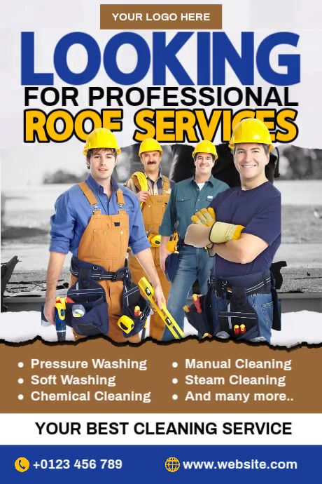 Professional Roofing Services Plakkaat template
