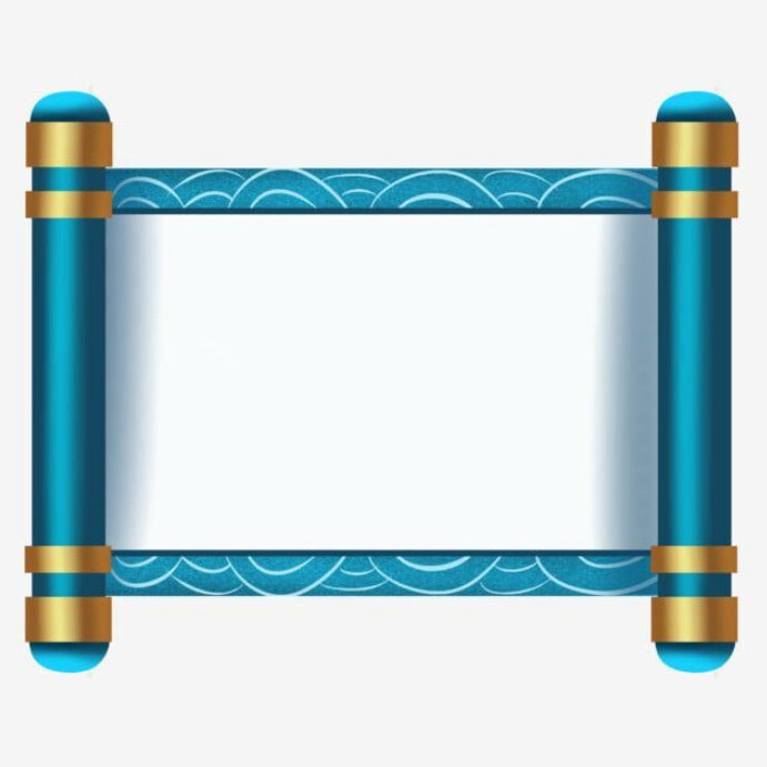 Professional Royal Blue Scroll Frame Template Instagram Post