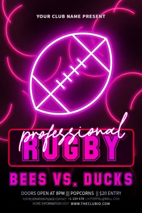 Professional Rugby Template | PosterMyWall