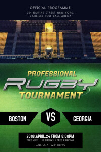 Live Screening Rugby Tournament Poster Template | PosterMyWall