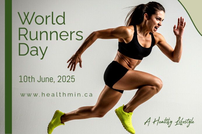 Professional Running  Poster template