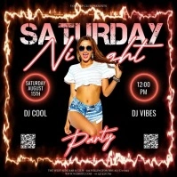 Professional Saturday Day Party Ad Square (1: template