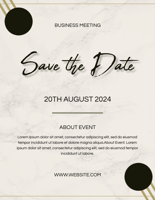 Professional Save The Date  Flyer (us Letter) template