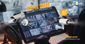 Professional Security Product Sale Ad Template Facebook Shared Image