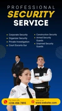 Professional security service banner ad Instagram Story template