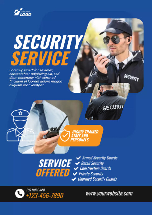 Professional Security Service Flyer Template | PosterMyWall