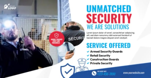 Professional Security Service Video Template for Bodyguard and Security Agency Advertising Facebook 共享图片