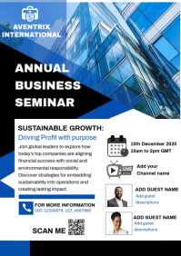 Professional Seminar Flyer Template – Editable & Printable for Business Events A4